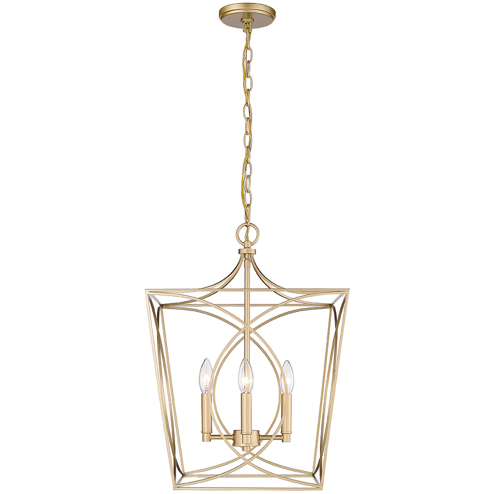 Tracy 4 Light 16 inch Painted Modern Gold Pendant Ceiling Light